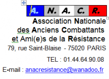 Coordonnées ANACR nationale